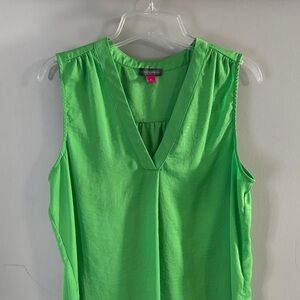 Vince Camuto silky flowy tank chemise bright green excellent condition